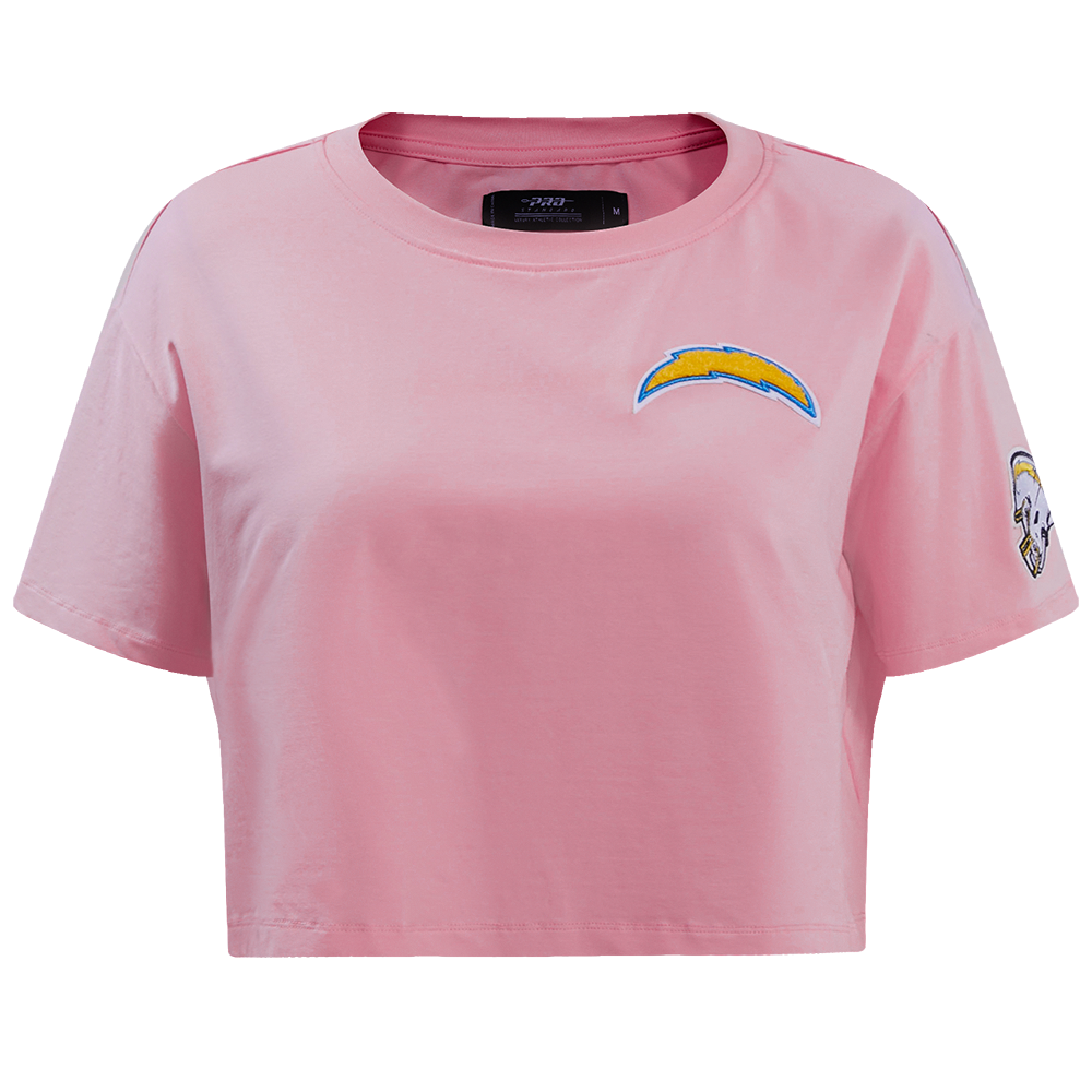 NFL LOS ANGELES CHARGERS CLASSIC WOMEN'S SINGLE JERSEY BOXY TEE (PINK)