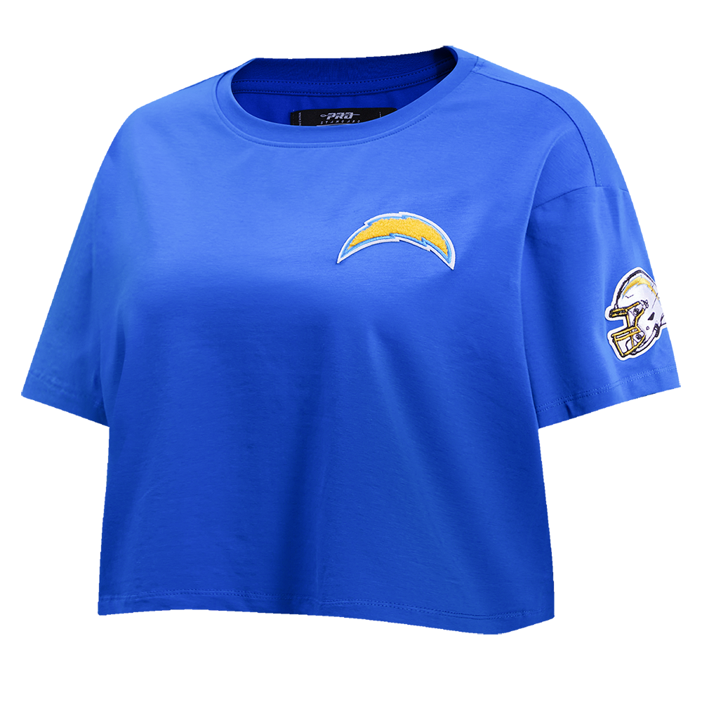 NFL LOS ANGELES CHARGERS CLASSIC WOMEN'S SINGLE JERSEY BOXY TEE (ROYAL BLUE)