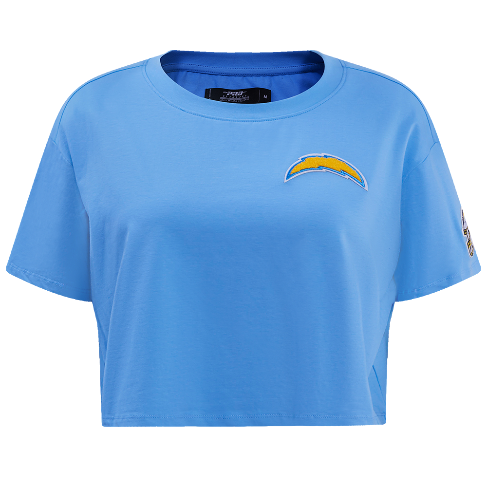 NFL LOS ANGELES CHARGERS CLASSIC WOMEN'S SINGLE JERSEY BOXY TEE (UNIVERSITY BLUE)