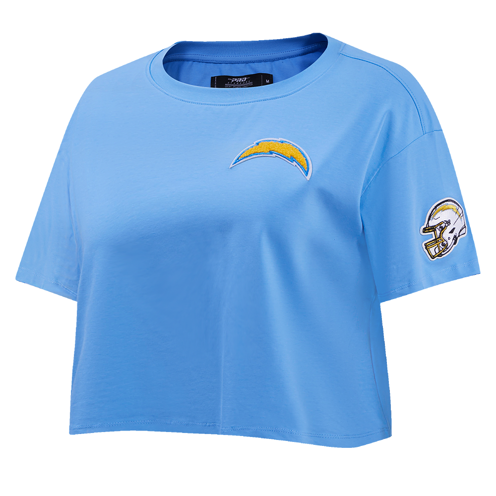 NFL LOS ANGELES CHARGERS CLASSIC WOMEN'S SINGLE JERSEY BOXY TEE (UNIVERSITY BLUE)