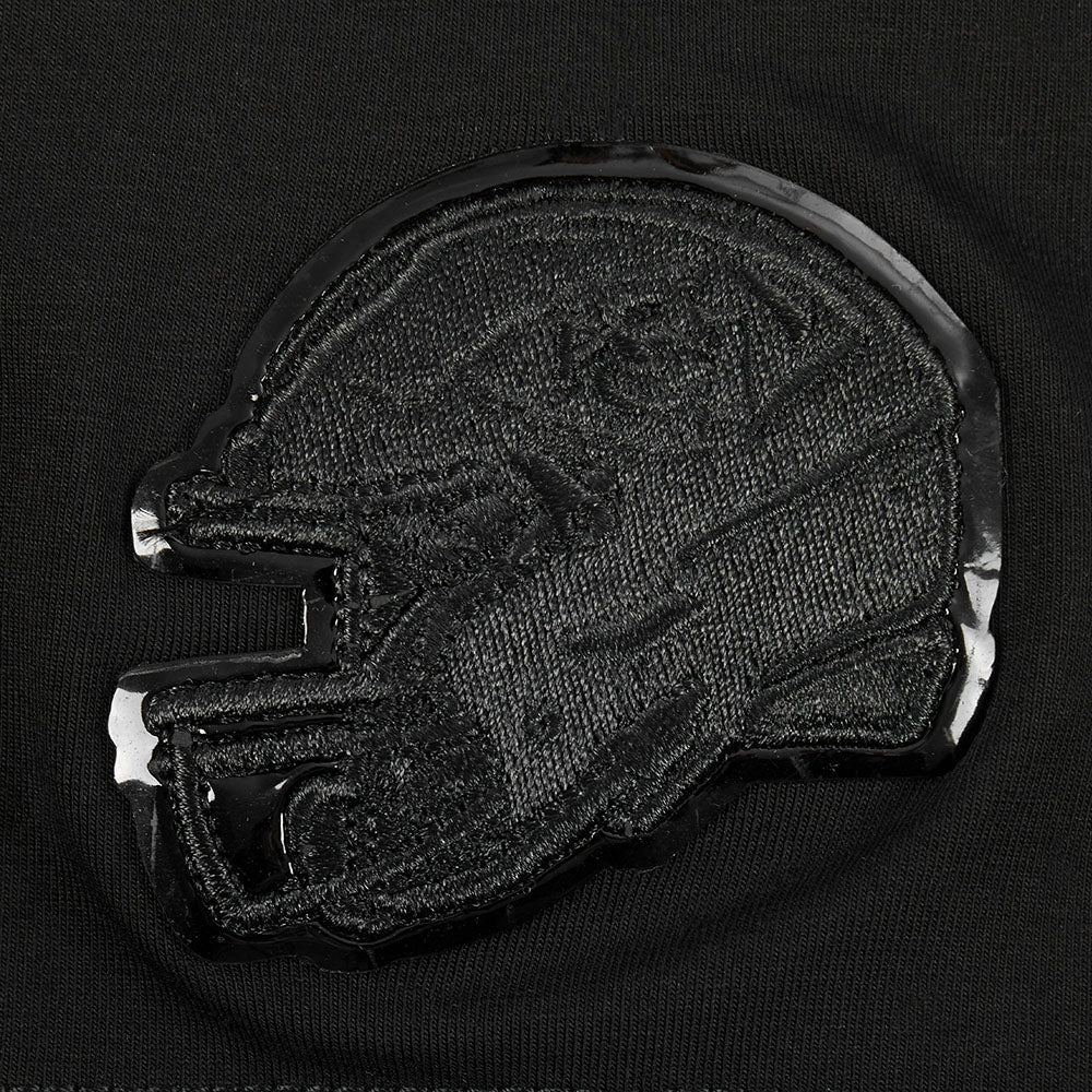 NFL LOS ANGELES CHARGERS TRIPLE BLACK T-SHIRT EN JERSEY SIMPLE À COUPE CARRÉE POUR FEMME (TRIPLE NOIR FEMME)