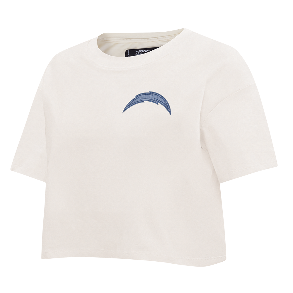 NFL LOS ANGELES CHARGERS VARSITY BLUES WOMEN'S  SJ BOXY TEE (LINEN)