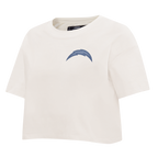 NFL LOS ANGELES CHARGERS VARSITY BLUES WOMEN'S  SJ BOXY TEE (LINEN)