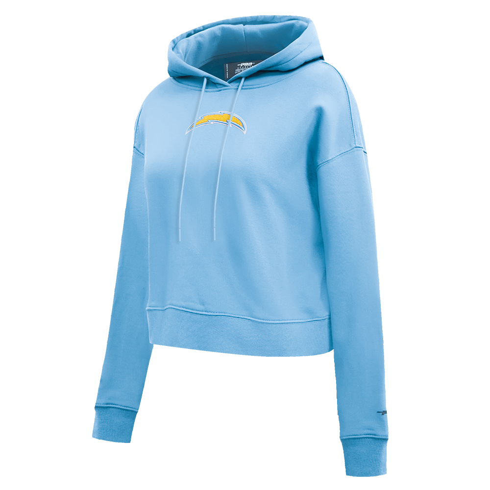NFL LOS ANGELES CHARGERS CLASSIC WOMEN'S CROPPED PULLOVER HOODIE (UNIVERSITY BLUE)