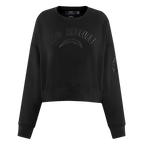 NFL LOS ANGELES CHARGERS TRIPLE BLACK WOMEN'S FLC CREWNECK (TRIPLE BLACK WOMEN'S)