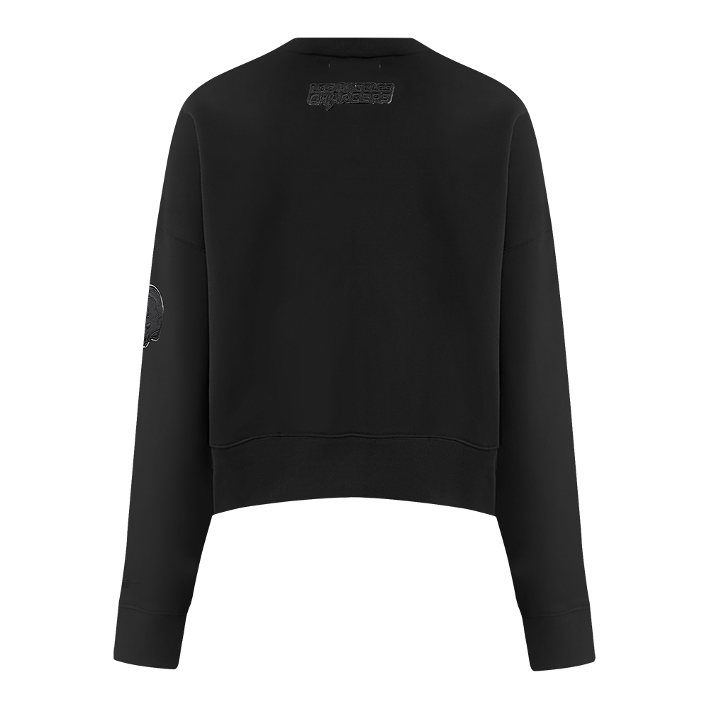 NFL LOS ANGELES CHARGERS TRIPLE BLACK WOMEN'S FLC CREWNECK (TRIPLE BLACK WOMEN'S)