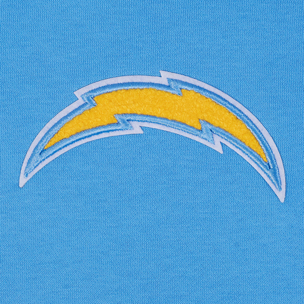 NFL LOS ANGELES CHARGERS MASHUP WOMEN'S RIB CROPPED PO HOODIE (UNIVERSITY BLUE)
