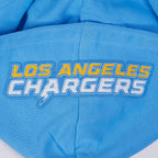 NFL LOS ANGELES CHARGERS MASHUP WOMEN'S RIB CROPPED PO HOODIE (UNIVERSITY BLUE)