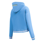 NFL LOS ANGELES CHARGERS MASHUP WOMEN'S RIB CROPPED PO HOODIE (UNIVERSITY BLUE)