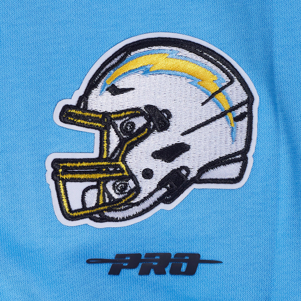 NFL LOS ANGELES CHARGERS MASHUP WOMEN'S RIB CROPPED PO HOODIE (UNIVERSITY BLUE)