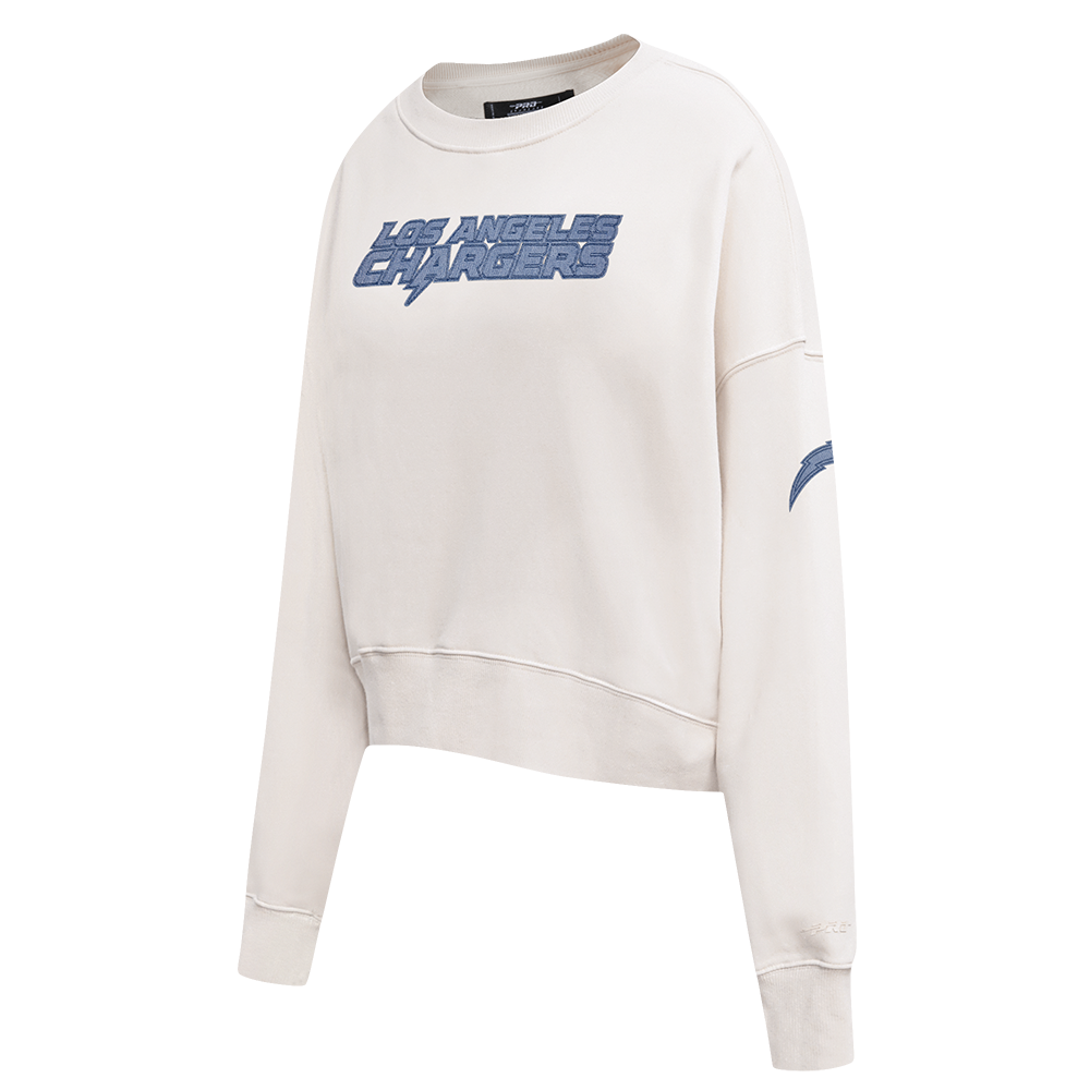 NFL LOS ANGELES CHARGERS VARSITY BLUES CHANDAIL À COL ROND EN MOLLETON POUR FEMME (LIN)