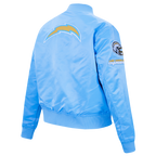NFL LOS ANGELES CHARGERS CLASSIC WOMEN'S SATIN JACKET (UNIVERSITY BLUE)