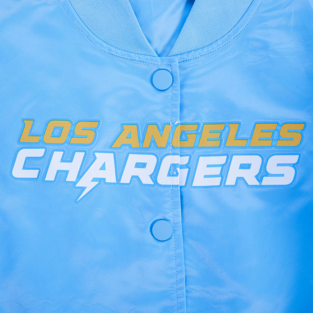 NFL LOS ANGELES CHARGERS CLASSIC WOMEN'S SATIN JACKET (UNIVERSITY BLUE)