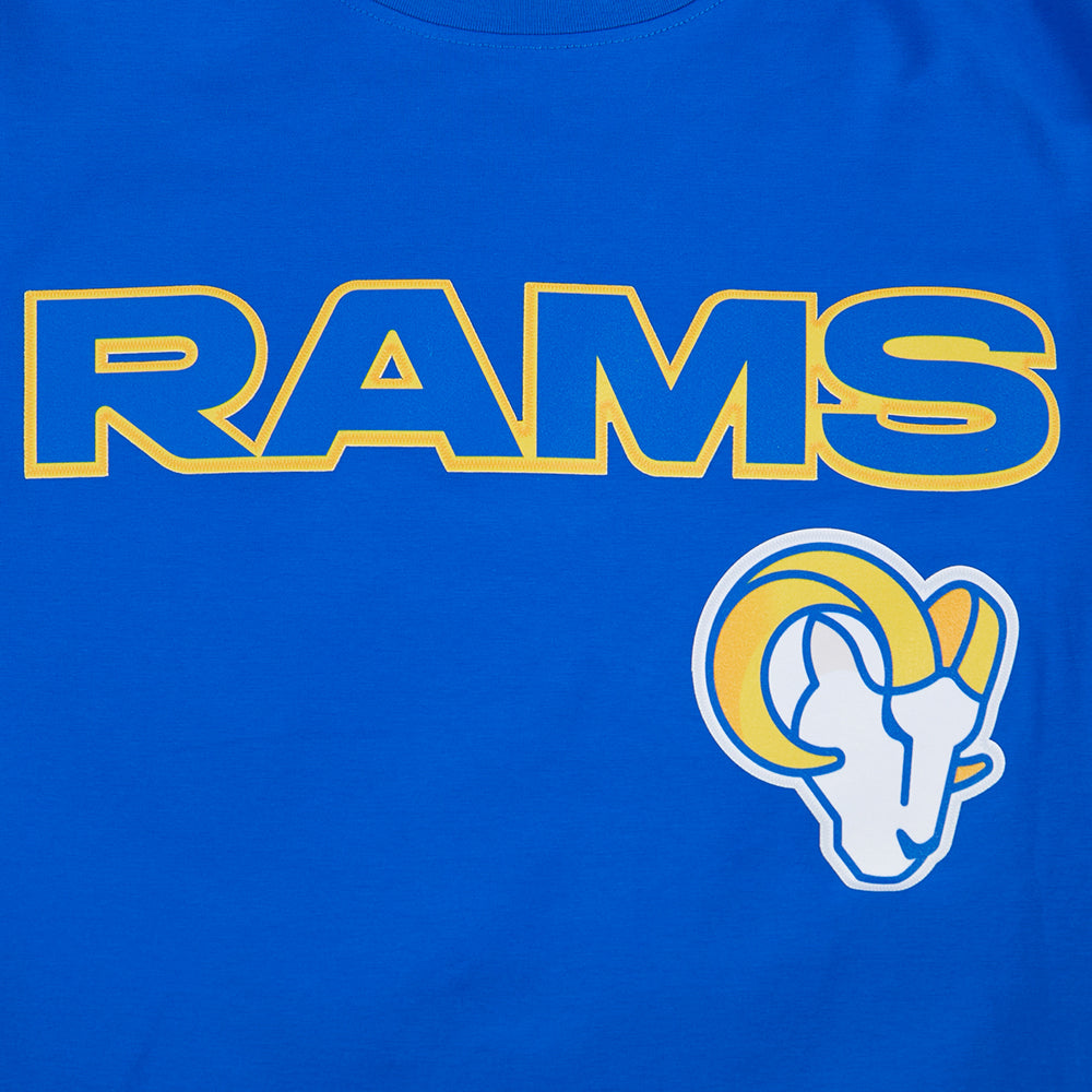 NFL LOS ANGELES RAMS CLASSIC MESH MEN'S SJ STRIPED TEE (ROYAL BLUE)