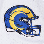 NFL LOS ANGELES RAMS SCRIPT TAIL MEN'S MESH BUTTON DOWN SHIRT (WHITE/BLACK/WHITE)