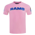 NFL LOS ANGELES RAMS CLASSIC CHENILLE SINGLE JERSEY TEE (PINK)