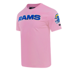 NFL LOS ANGELES RAMS CLASSIC CHENILLE SINGLE JERSEY TEE (PINK)