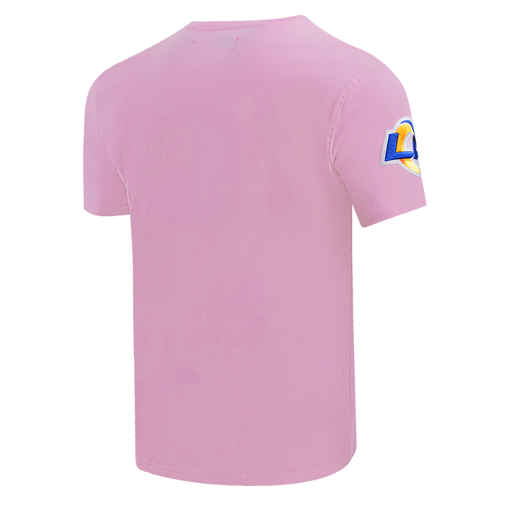 NFL LOS ANGELES RAMS CLASSIC CHENILLE SINGLE JERSEY TEE (PINK)