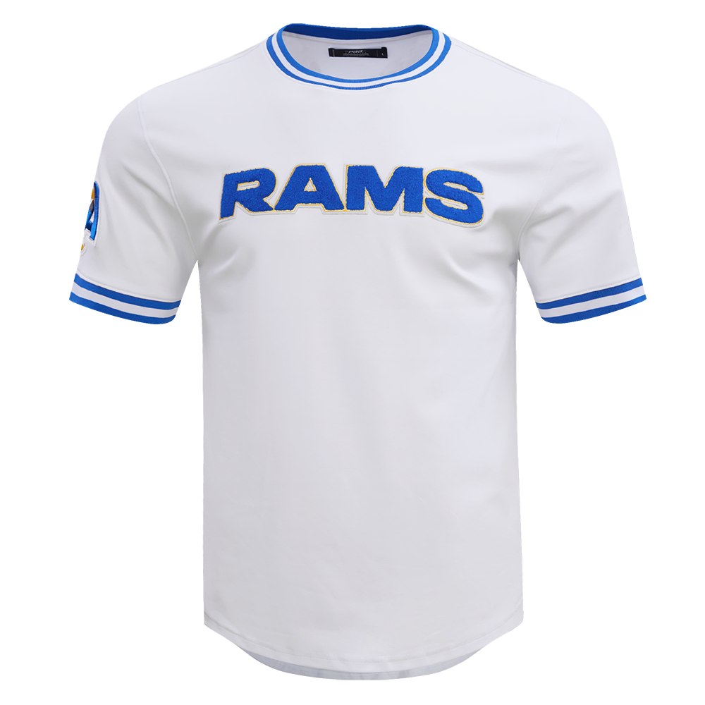NFL LOS ANGELES RAMS CLASSIC CHENILLE T-SHIRT (BLANC)