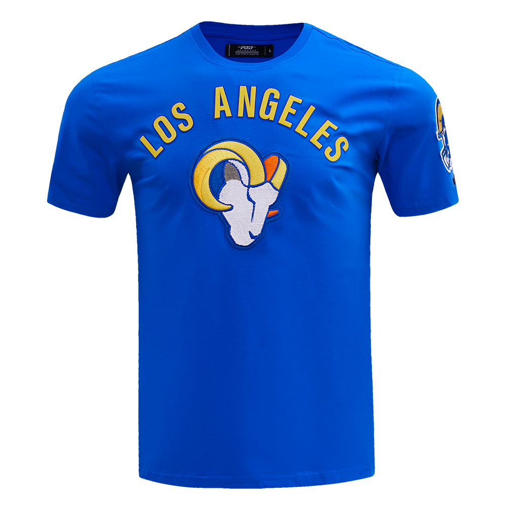NFL LOS ANGELES RAMS CLASSIC BRISTLE T-SHIRT POUR HOMME (BLEU ROYAL)