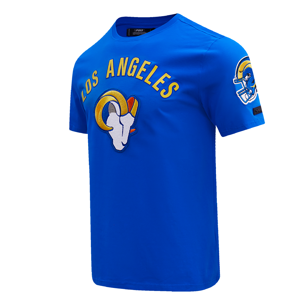 NFL LOS ANGELES RAMS CLASSIC BRISTLE T-SHIRT POUR HOMME (BLEU ROYAL)