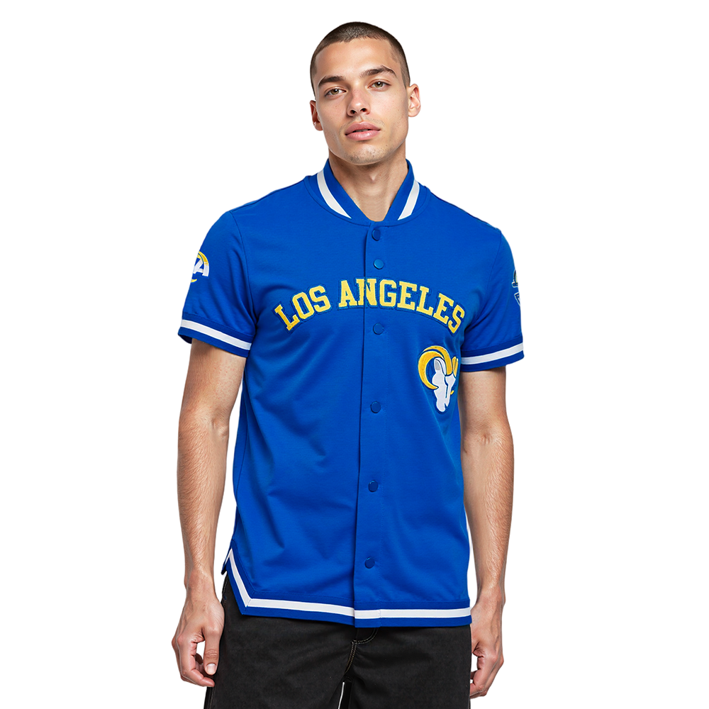 NFL LOS ANGELES RAMS CLASSIC MEN'S WARM UP JACKET (ROYAL BLUE)