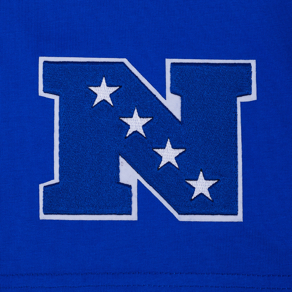 NFL LOS ANGELES RAMS WINGSPAN T-SHIRT EN JERSEY DE COTON À ÉPAULES TOMBANTES POUR HOMME (BLEU ROYAL)