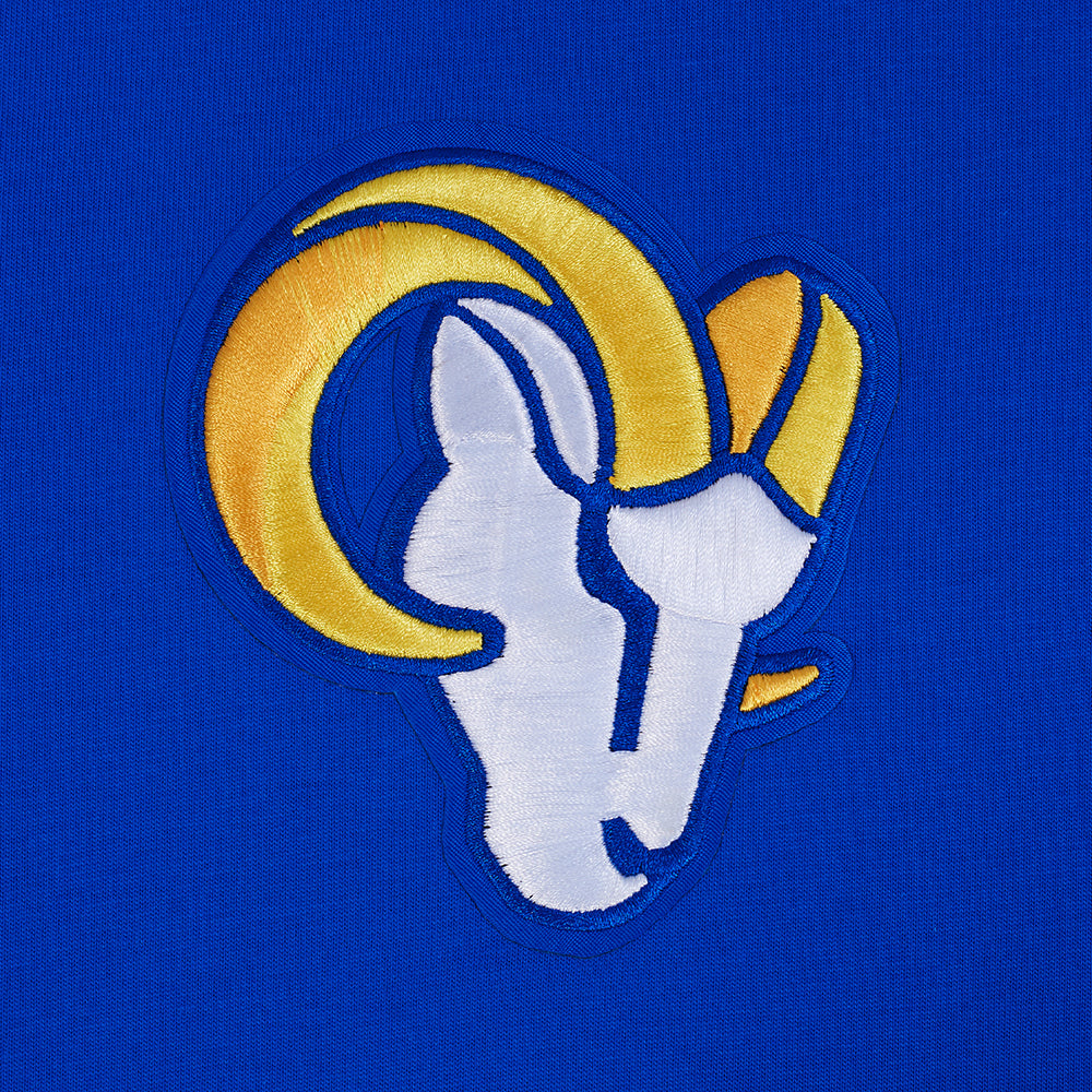 NFL LOS ANGELES RAMS WINGSPAN T-SHIRT EN JERSEY DE COTON À ÉPAULES TOMBANTES POUR HOMME (BLEU ROYAL)