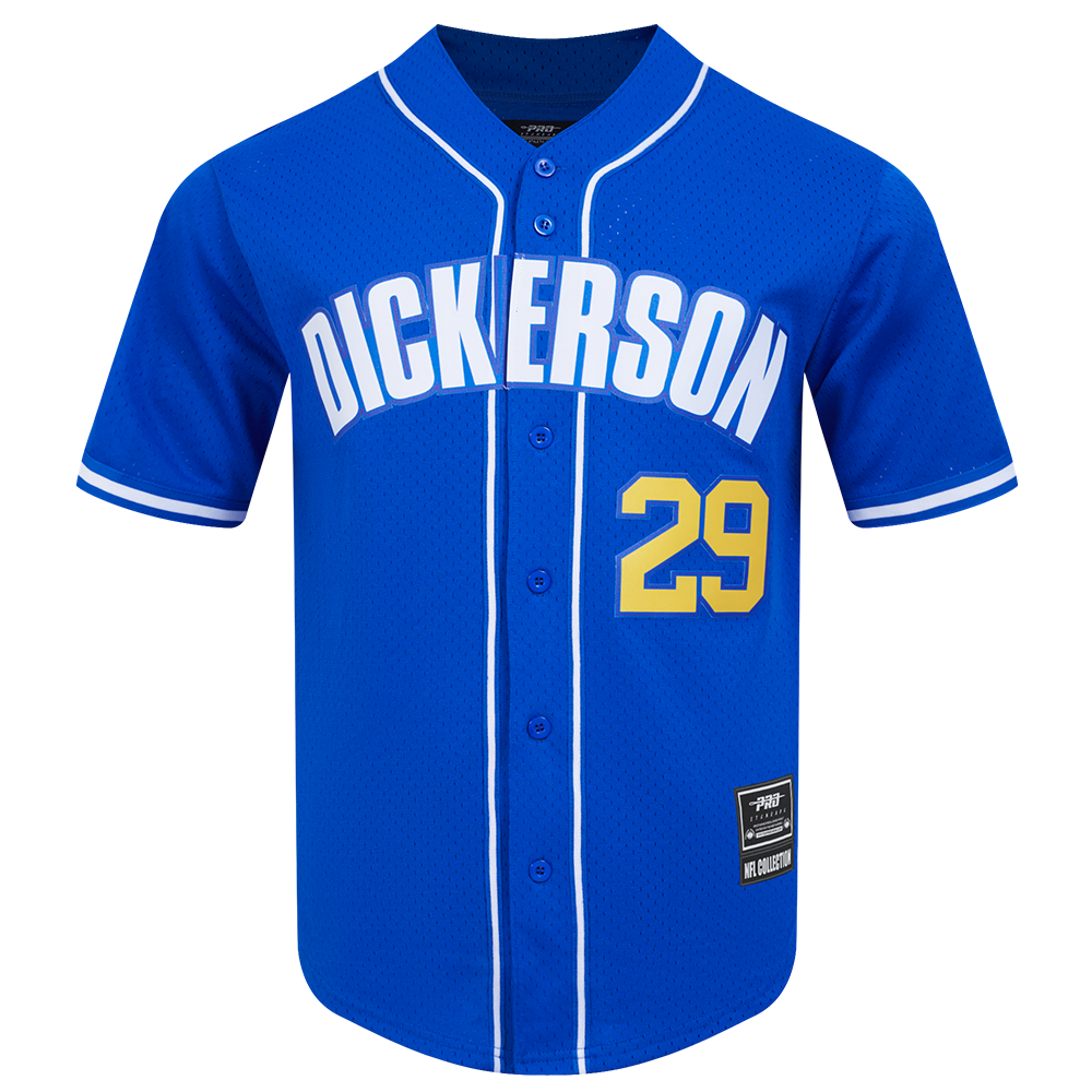 NFL LOS ANGELES RAMS ERIC DICKERSON #29 MESH CHEMISE BOUTONNÉE POUR HOMME (BLEU ROYAL)