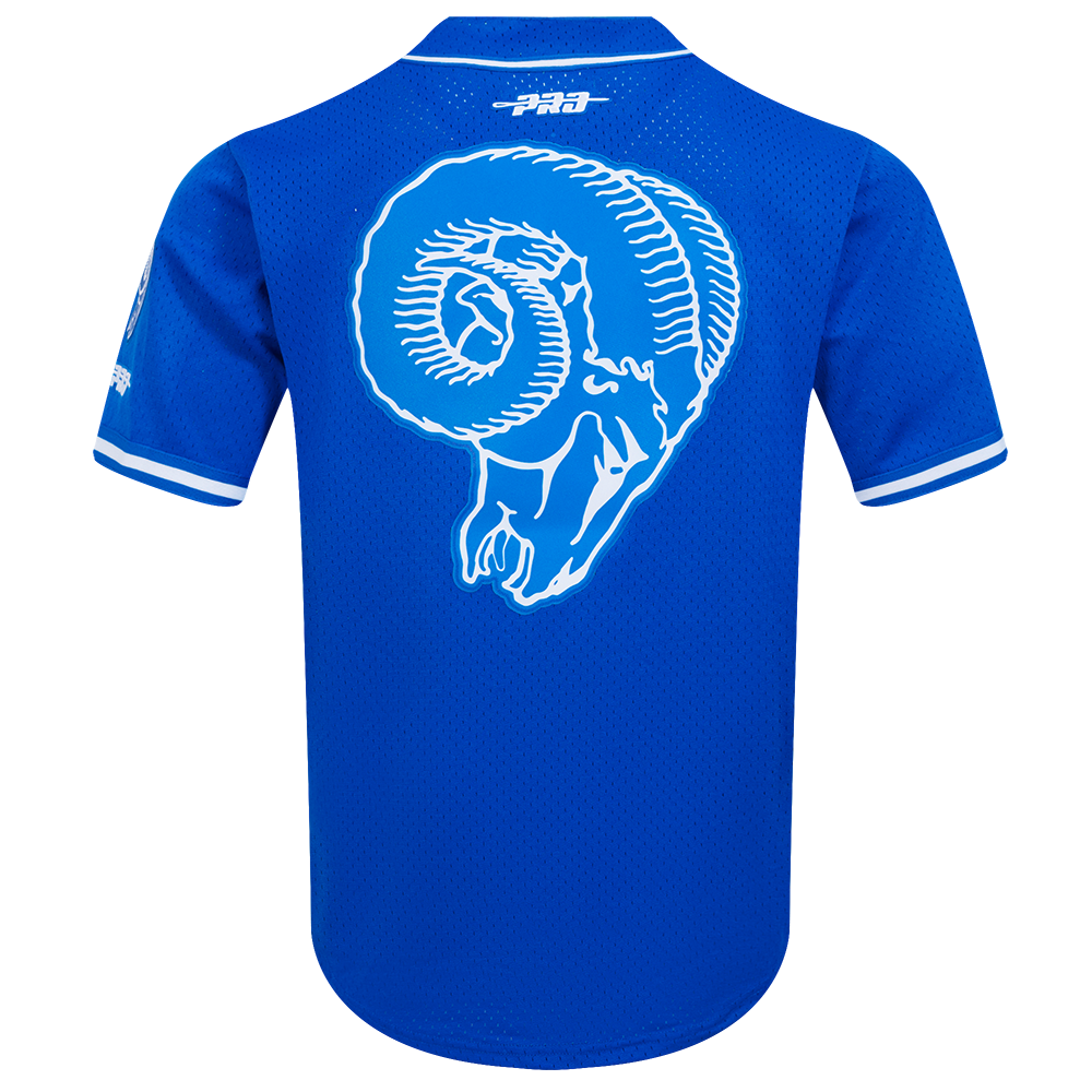 NFL LOS ANGELES RAMS ERIC DICKERSON #29 MESH CHEMISE BOUTONNÉE POUR HOMME (BLEU ROYAL)