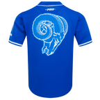 NFL LOS ANGELES RAMS ERIC DICKERSON #29 MESH CHEMISE BOUTONNÉE POUR HOMME (BLEU ROYAL)