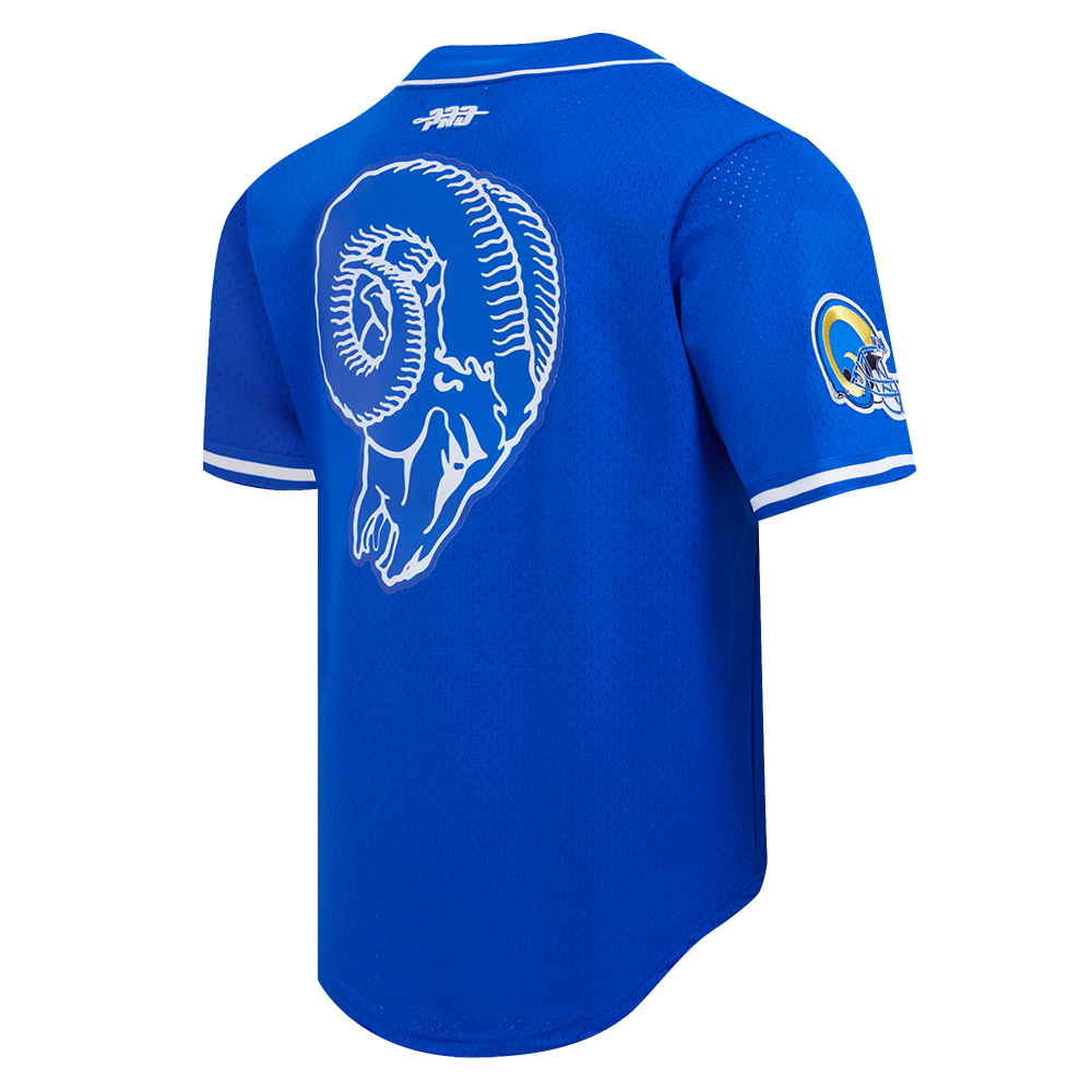 NFL LOS ANGELES RAMS ERIC DICKERSON #29 MESH CHEMISE BOUTONNÉE POUR HOMME (BLEU ROYAL)
