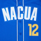 NFL LOS ANGELES RAMS PUKA NACUA #12 CLASSIC MESH PNN CHEMISE BOUTONNÉE EN FILET POUR HOMME (BLEU ROYAL)