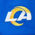 NFL LOS ANGELES RAMS PUKA NACUA #12 CLASSIC MESH PNN CHEMISE BOUTONNÉE EN FILET POUR HOMME (BLEU ROYAL)
