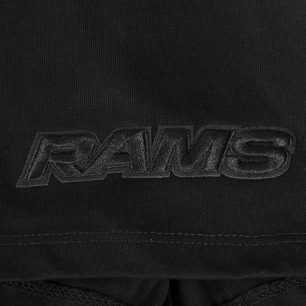 NFL LOS ANGELES RAMS NEUTRAL T-SHIRT EN JERSEY DE COTON À ÉPAULES TOMBANTES POUR HOMME (NOIR)