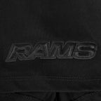 NFL LOS ANGELES RAMS NEUTRAL T-SHIRT EN JERSEY DE COTON À ÉPAULES TOMBANTES POUR HOMME (NOIR)