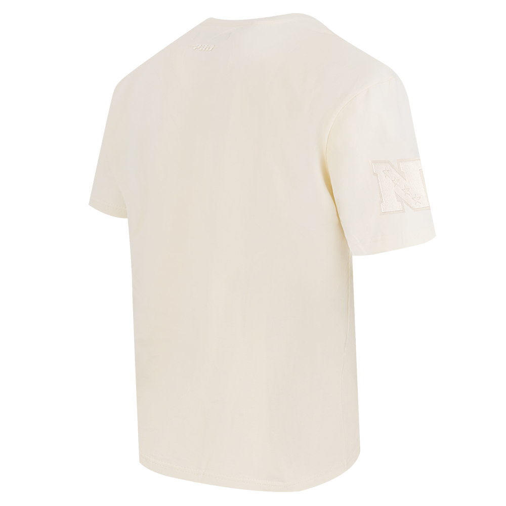 NFL LOS ANGELES RAMS NEUTRAL MEN'S COTTON JERSEY DROP SHOULDER TEE (EGGSHELL)