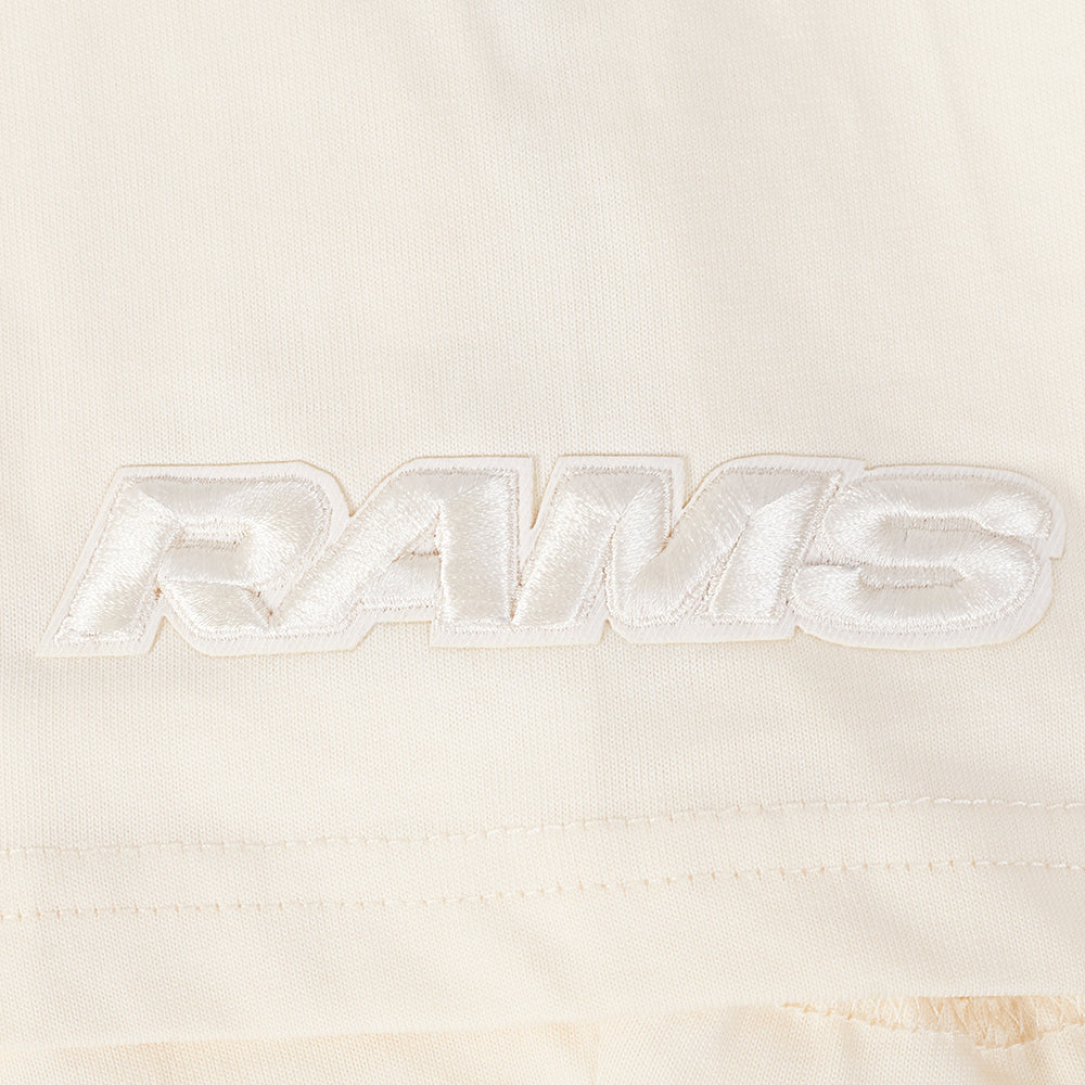 NFL LOS ANGELES RAMS NEUTRAL MEN'S COTTON JERSEY DROP SHOULDER TEE (EGGSHELL)