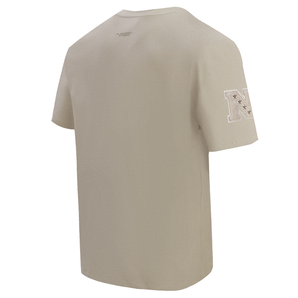 NFL LOS ANGELES RAMS NEUTRAL MEN'S COTTON JERSEY DROP SHOULDER TEE (TAUPE)