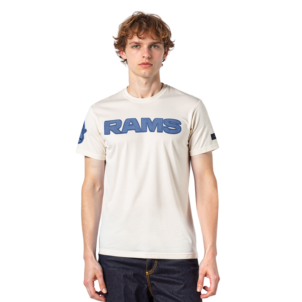 NFL LOS ANGELES RAMS VARSITY BLUES T-SHIRT EN JERSEY SIMPLE POUR HOMME (LIN)