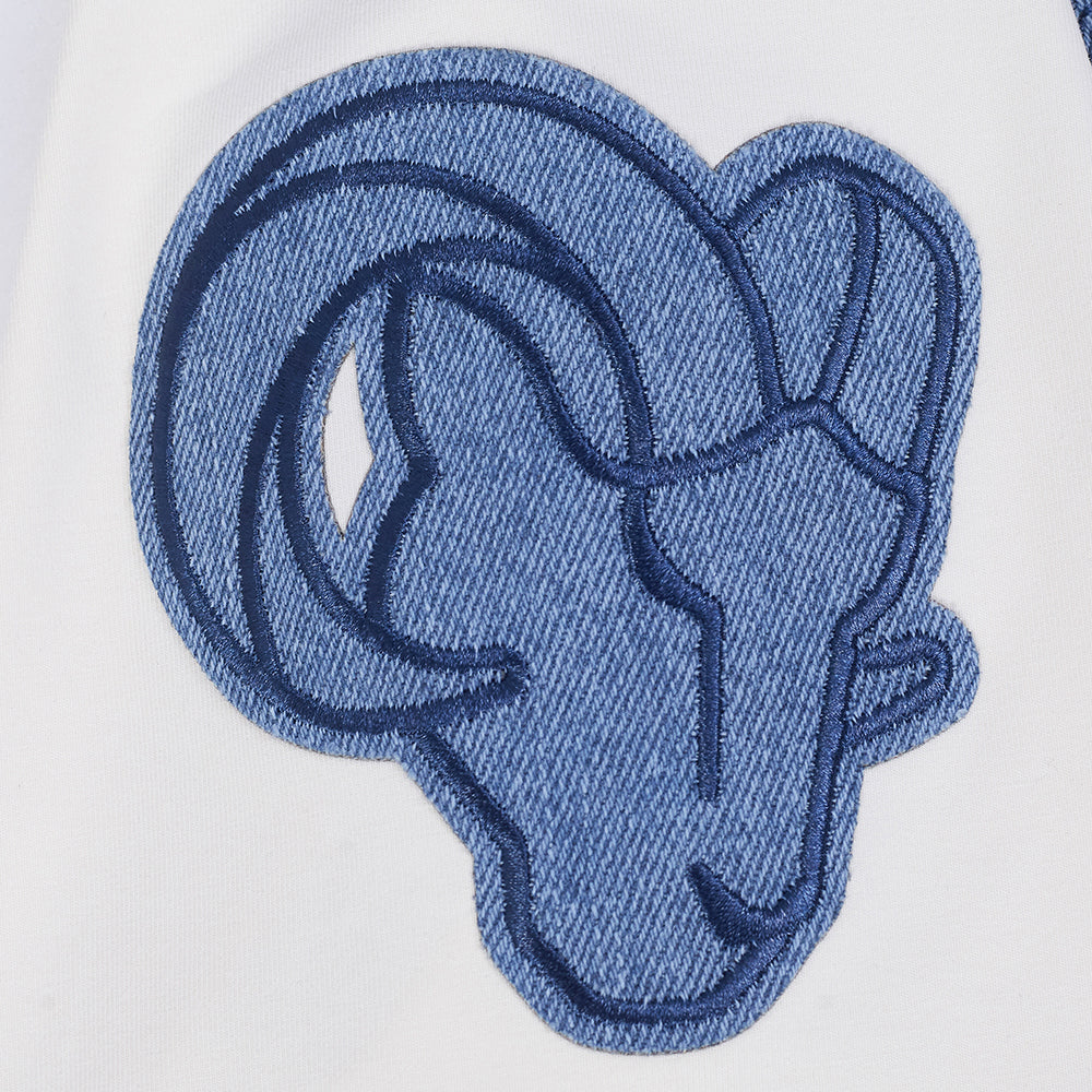 NFL LOS ANGELES RAMS VARSITY BLUES T-SHIRT EN JERSEY SIMPLE POUR HOMME (LIN)
