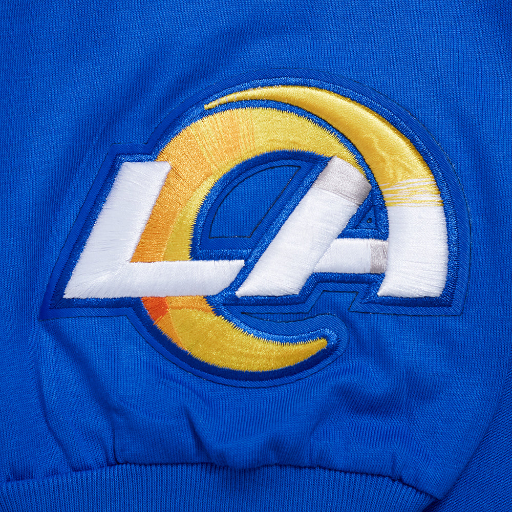 NFL LOS ANGELES RAMS WINGSPAN MEN'S DROP SHOULDER LS TEE (ROYAL BLUE)