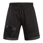 NFL LOS ANGELES RAMS TRIPLE BLACK MEN'S SHORT (TRIPLE BLACK)