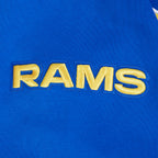NFL LOS ANGELES RAMS SCRIPT TAIL MEN'S RIB FLC PO HOODIE (ROYAL BLUE)