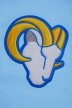 NFL LOS ANGELES RAMS CLASSIC CHENILLE DOUBLE KNIT FULL ZIP HOODIE (UNIVERSITY BLUE)