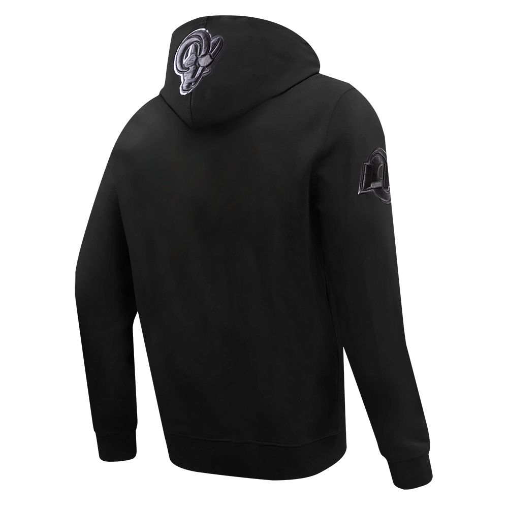 NFL LOS ANGELES RAMS TRIPLE BLACK CHANDAIL À CAPUCHON POUR HOMME (TRIPLE NOIR)