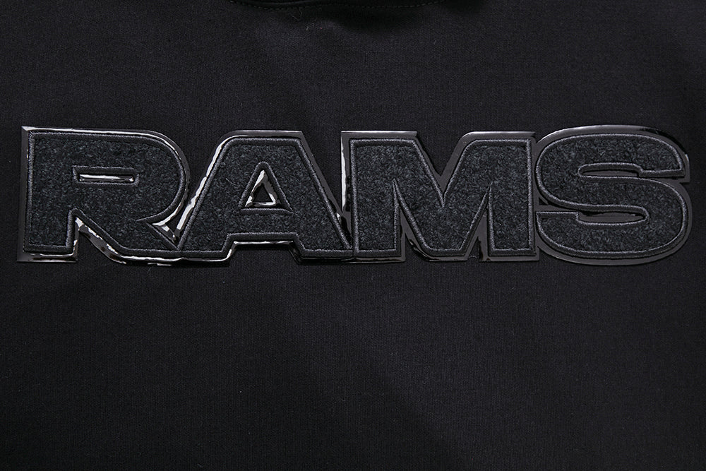 NFL LOS ANGELES RAMS TRIPLE BLACK CHANDAIL À CAPUCHON POUR HOMME (TRIPLE NOIR)