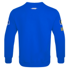 NFL LOS ANGELES RAMS OLD ENGLISH MEN'S CREWNECK (ROYAL BLUE)