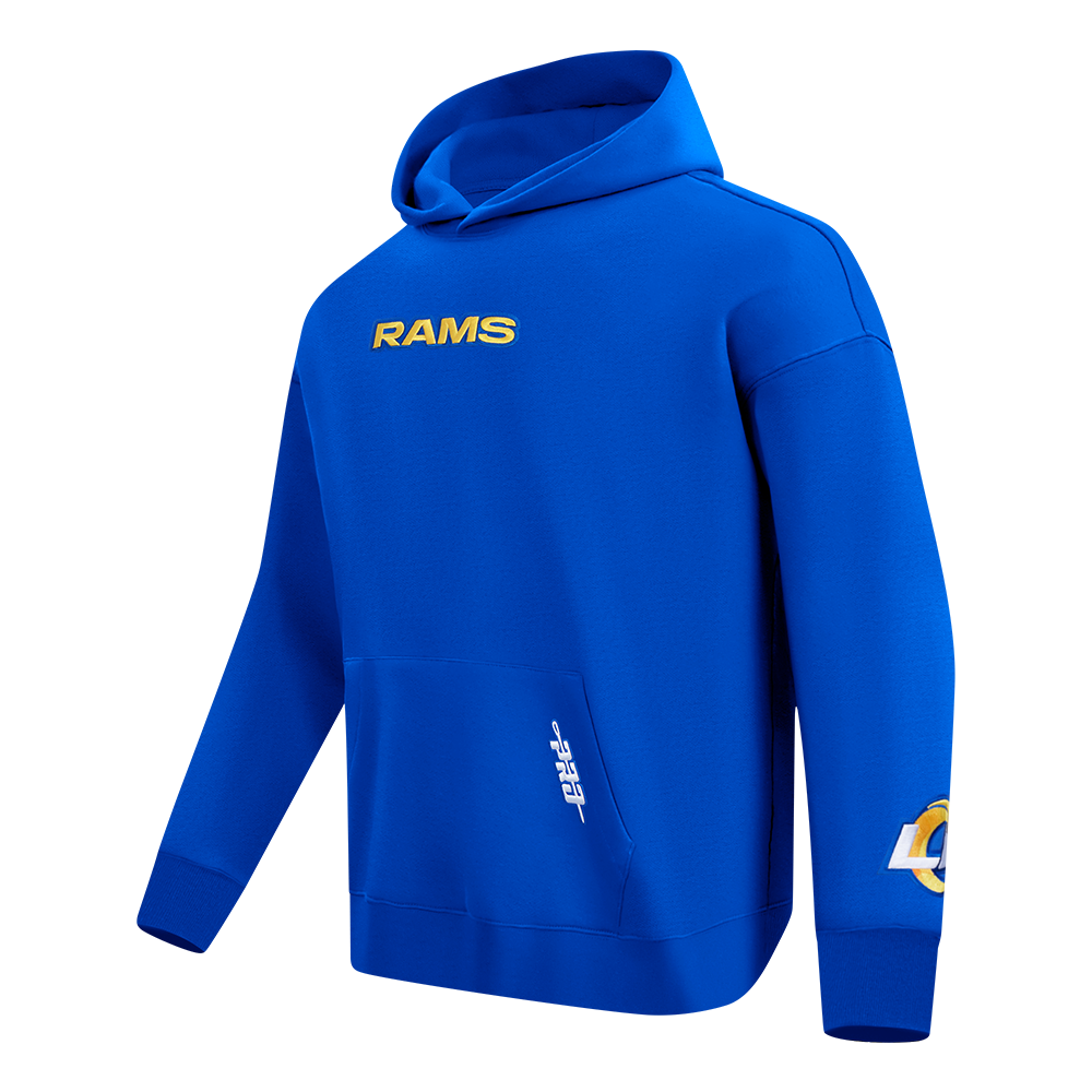 NFL LOS ANGELES RAMS WINGSPAN MEN'S DROP SHOULDER FLC PO HOODIE (ROYAL BLUE)
