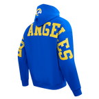 NFL LOS ANGELES RAMS WINGSPAN MEN'S DROP SHOULDER FLC PO HOODIE (ROYAL BLUE)